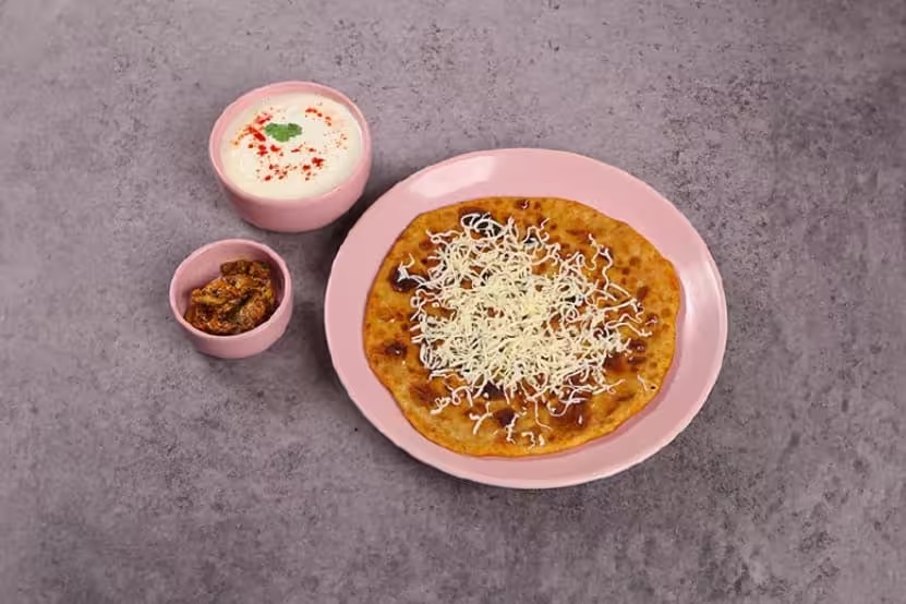 2 Cheese Aloo Paratha & Amul Masti Dahi [1 Cup, 85 Grams]