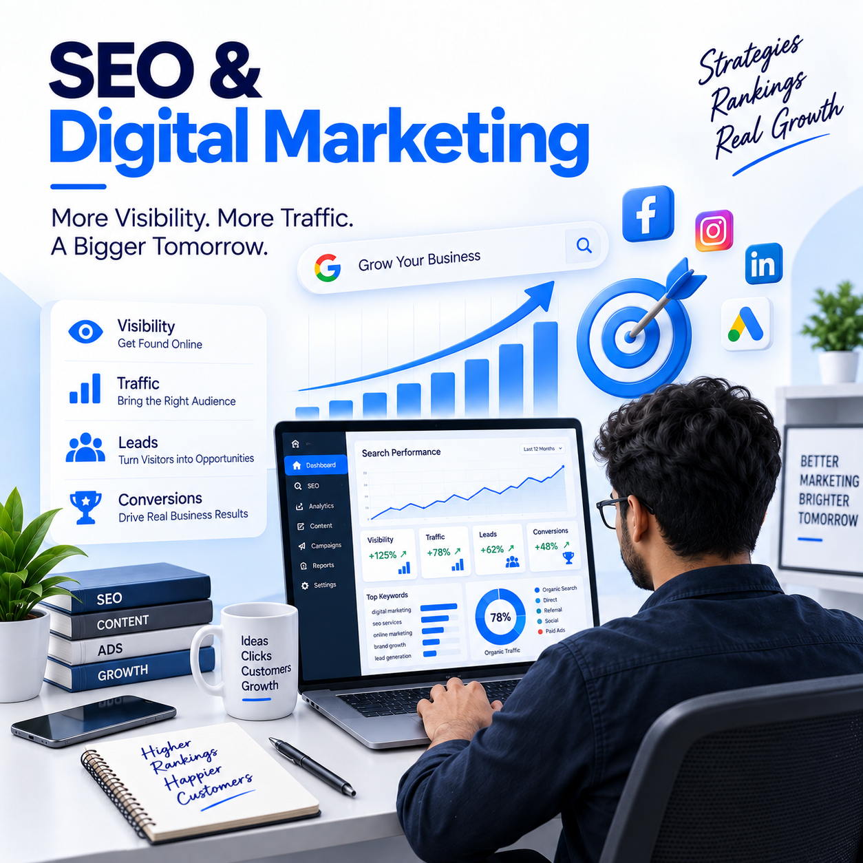 SEO, Google Ads, Meta Ads, Social Media Marketing Agency